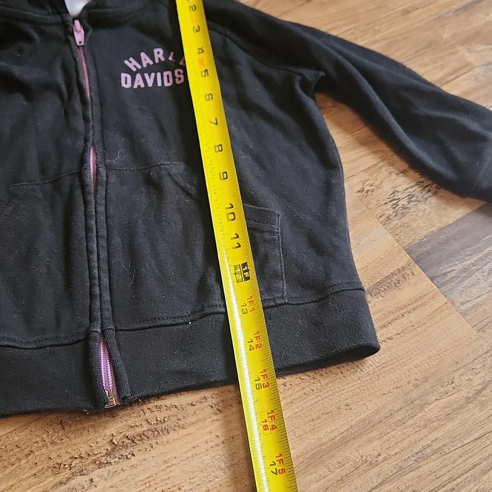Harley-Davidson Kids Black Hoodie with Purple Lining - Picture 6 of 6
